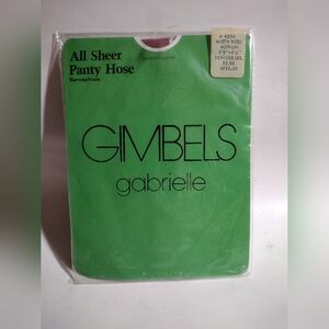 Vintage Gimbels All Sheer Pantyhose Sandalfoot Misty Rose New Sz M